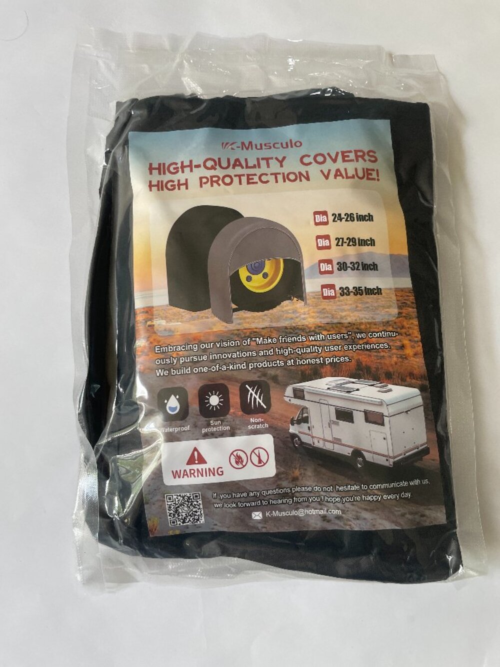 K-Musculo RV Tire Cover – Black